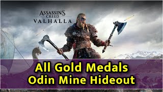 Assassins Creed Valhalla  Mastery Challenge Gold Medals  Odin Mine Hideout [upl. by Kosiur]