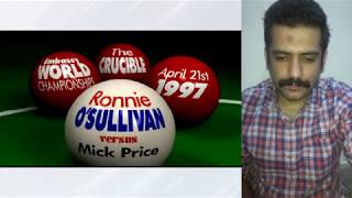 Ronnie OSullivan Fastest 147 REACTION 1997 World Snooker Championship [upl. by Ena730]