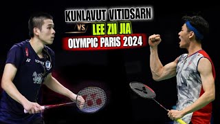 Kunlavut Vitidsarn vs Lee Zii Jia  Badminton OLYMPIC PARIS 2024  Live Score [upl. by Kenon]