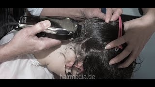 881 short edition punishment haircut and nape shave handcuffed [upl. by Bocaj]