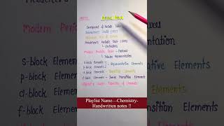 Unit5Periodic Table Index  Chemistry  General Science  Handwritten notes [upl. by Jeu]