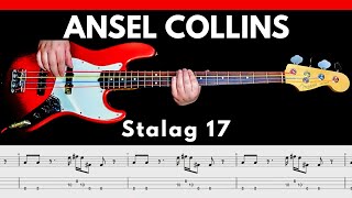 Ansel Collins  Stalag 17 1974  BASS Cover  Notation  TABS [upl. by Enitsyrhc]