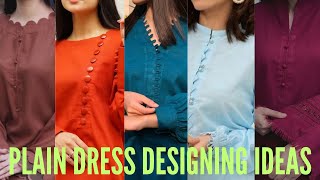 Latest Plain Suit Design Ideas  Plain Dress Designing  Plain Shirt Designing  Fashion Fever [upl. by Orland]