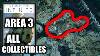 Halo Infinite AREA 3 All Collectible Locations All Skulls Logs Cores Towers Lockers Artifacts [upl. by Milstone]