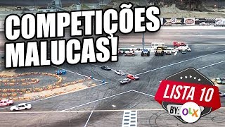 10 COMPETIÇÕES MAIS BIZARRAS DE CARRO Automotivas [upl. by Meeka152]