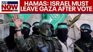 IsraelHamas war Terrorists demand Israeli troops leave Gaza after UN vote  LiveNOW from FOX [upl. by Anatsirhc125]