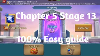 Lords mobile Vergeway Chapter 5 Stage 13 easiest guide [upl. by Euqilegna]