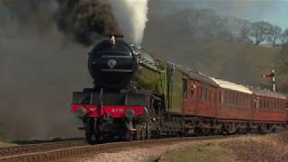 Three A4s 60007 60009 60019 and V2 Green Arrow No 4771 at the NYMR Spring Steam Gala 2008 [upl. by Lilli725]