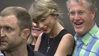 EXCLUSIVE Taylor Swift Wears LBD For Flight To Tokyo With Parents [upl. by Ynaitirb412]