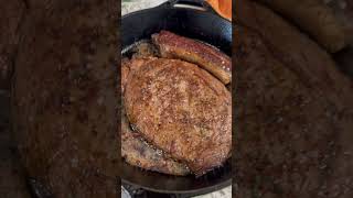 Cast Iron Ribeye Steak steak ribeyesteak … Nothing Fancy Just A Steak That’s Gonna Be In Belly [upl. by Aihgn86]