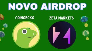 NOVO AIRDROP NA COINGECKO  ZETA MARKETS [upl. by Yeroc]