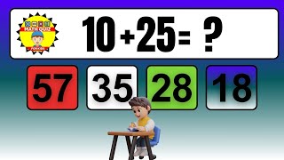 20 Math Quiz for Kids  Two Digit Addition Quiz [upl. by Mora]