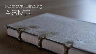 Bookbinding ASMR  Medieval Textblock Binding  Relaxing Craft ASMR [upl. by Thilde]