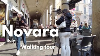 Novara Italy walking tour Sunday meetings and shopping [upl. by Oirifrop971]