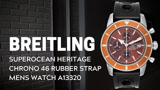 Breitling SuperOcean Heritage Chrono 46 Rubber Strap Mens Watch A13320 Review  SwissWatchExpo [upl. by Eemla]