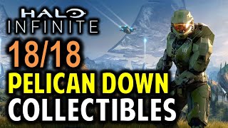 Pelican Down All Collectibles Audio Logs Spartan Core amp Propaganda Towers Location  Halo Infinite [upl. by Millburn77]