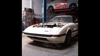 MAZDA RX7 1981 SWAP turbo II rotary engine [upl. by Fairleigh]