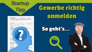 Gewerbeanmeldung ausfüllen für Dein Online Business [upl. by Yentruok]