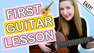 How To Play Guitar  EASY First Guitar Lesson For Beginners [upl. by Aicinod294]