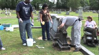 Preserve America Gravestone Cleaning Workshop With Jason Church [upl. by Alinna]