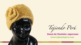 Diadema o vincha tejida en dos agujas o palitos Parte 1 [upl. by Elysha]