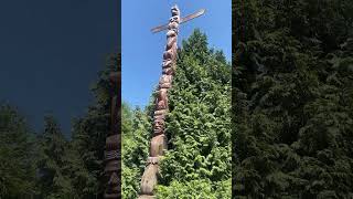 Totem Pole at Stanley Park Vancouver history nativeamericanart culturalanthropology [upl. by O'Kelly]