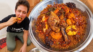 BEST West African Food ORIGINAL JOLLOF RICE in Senegal Africa Don’t Miss It [upl. by Somerset]