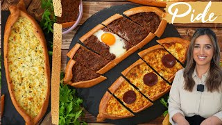 Türkische Pide Schiffe mit Käse Sucuk Hackfleisch Ei  Peynirli Kiymali Pide  Kikis Kitchen [upl. by Lederer]