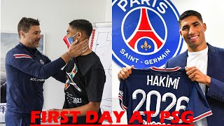 Achraf Hakimi First Day At Psg [upl. by Basham]