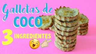 GALLETAS DE COCO PARA LLEVAR  3 INGREDIENTES  SALUDABLES [upl. by Rundgren]