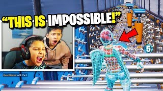 7 Year Old Attempts IMPOSSIBLE DEATHRUN in Fortnite RAGE [upl. by Waynant]