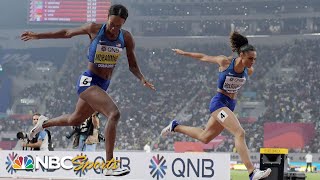 Dalilah vs Sydney reliving the GREATEST 400m hurdles race ever  NBC Sports [upl. by Aiuqal676]