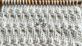 How to knit a super easy Knit and Purl stitch pattern perfect for beginners  So Woolly [upl. by Aivuy33]