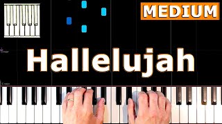 Hallelujah  Piano Tutorial MEDIUM  Leonard Cohen [upl. by Flavio]