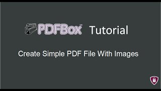 PDFBox Tutorial  4  Create Simple PDF File With Image in java [upl. by Ariela]