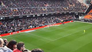 Valencia fans singing and making a great atmosphere at Mestalla against Real Sociedad [upl. by Aiekam]