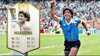 FIFA 19 MARADONA 98 PRIME ICON MOMENT REVIEW [upl. by Elephus680]