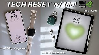 fall tech reset w me💻🍂 iphone amp ipad customization satisfying deep clean amazon accessories [upl. by Derr]