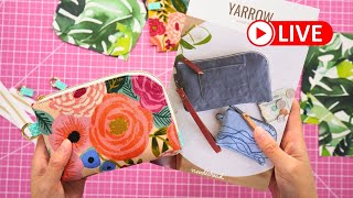 Watch Me Sew Noodlehead Yarrow Pouch 🔴 LIVE from the Sewing Room Day 8 [upl. by Roswell]