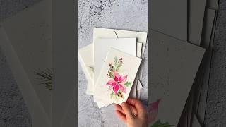 Paint Watercolor Christmas Cards with me watercolorchristmas everydaywatercolor christmascards [upl. by Deck]