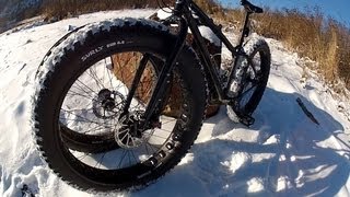 Surly Pugsley Necromancer 48 inch Bud Tire 100mm Clownshoe Rim Upgrade Gopro Hero2 [upl. by Eno971]