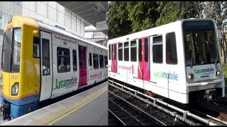 DLR amp Overground Trains in Lycramoble Advertising Livery [upl. by Dannica646]