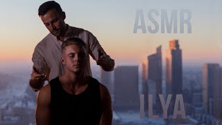 ASMR Male relaxation massage with a soft whispering [upl. by Lienad]