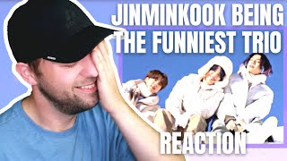 JinMinKook  BTS  Being the Funniest Trio REACTION [upl. by Marion239]