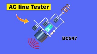 Homemade non contact voltage tester using BC547 Simple AC detector [upl. by Herta863]