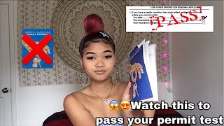 SECRETS to passing your dmv permit test 100 works  CHEAT SHEET‼️🤫 NC 2023 FAIL 4 TIMES [upl. by Korie]