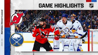 Devils  Sabres 1125  NHL Highlights 2022 [upl. by Natsuj]