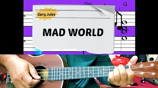 Mad World Gary Jules ukulele cover song [upl. by Wake397]