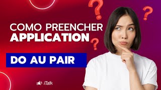 Como preencher o app do Au Pair [upl. by Sachsse]