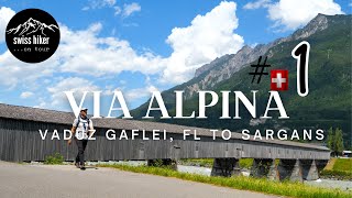 Hiking alone 28km Swiss Alps  Via Alpina STAGE 1  Vaduz GafleiFL to Sargans  hiking vlog 4k [upl. by Erl71]